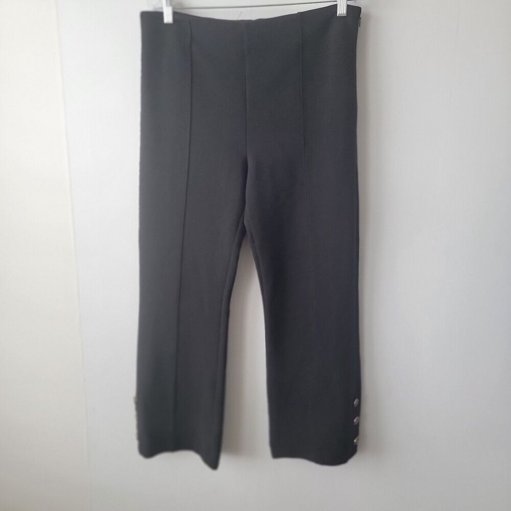 Ann Taylor womens The Button Trim Kick Crop Pant size 12‎ high rise ankle
